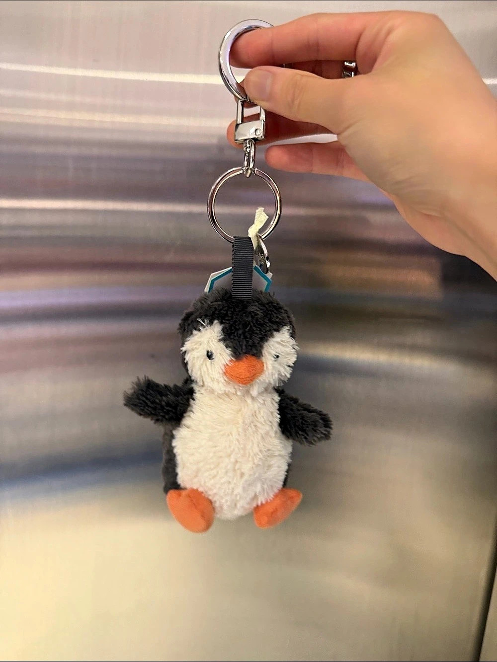 Jellycat Peanut Penguin Bag Charm Black & White
